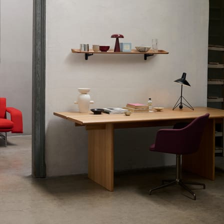 Table rectangulaire Ita OS1 bois naturel / 200 x 95 cm - &tradition