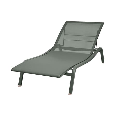 Transat inclinable empilable Alizé métal vert gris / larg. 80 cm - 5 positions - Fermob