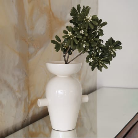 Vase Momento JH40 céramique blanc / Jaime Hayon - L 19,3 x H 28,8 cm - &tradition