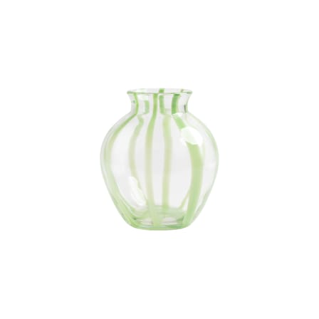 Vase Yogu Stripe verre vert / Ø 20 x H 23,5 cm - & klevering