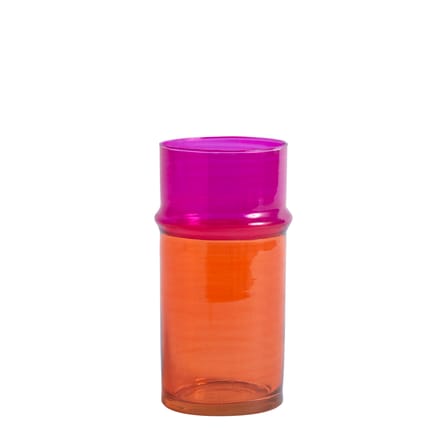 Vaso Moroccan Small vetro arancione rosa / Ø 9,5 x H 20,5 cm - Hay