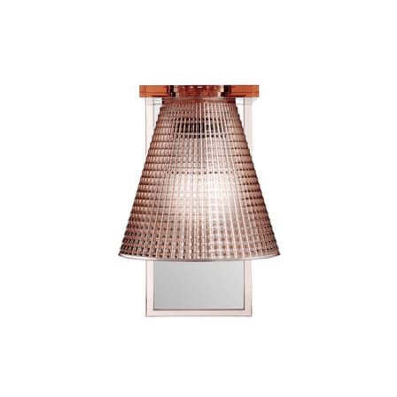 Applique Light Air plastique rose / Abat-jour plastique sculpté - Kartell