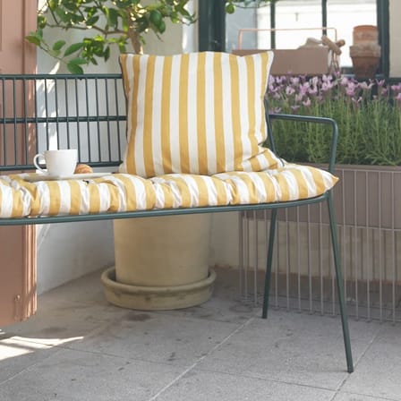 Banc avec dossier Eden métal vert / L 115 cm - BROSTE COPENHAGEN