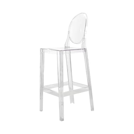 Chaise de bar One more plastique transparent / H 75cm / Seconde vie - Kartell