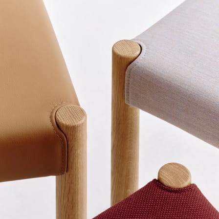 Chaise rembourrée Pack 11 / Dossier contreplaqué - Hay