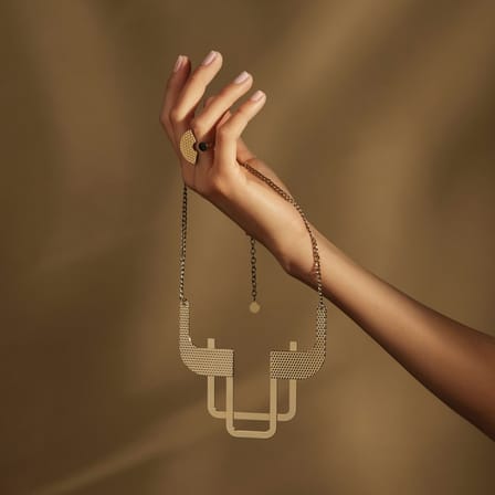 Collana Venusia - Trama oro metallo - Alessi