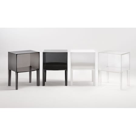 Comodino Small Ghost Buster materiale plastico trasparente / L 40 x H 57 cm - Philippe Starck 2010 - Kartell