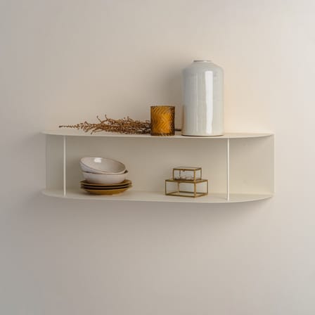Etagère murale Lina longue métal beige / L 80 cm - NOO.MA