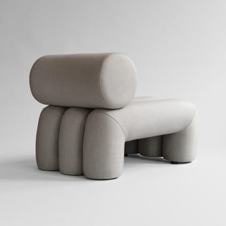 Fauteuil rembourré Foku tissu beige - 101 COPENHAGEN