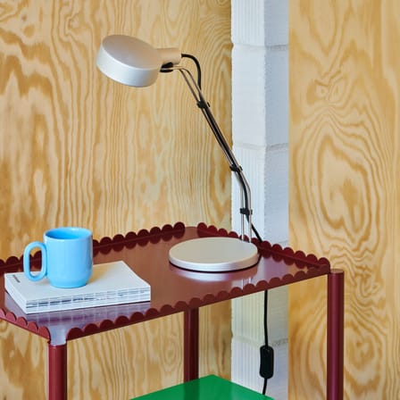 Lampe de table Cupola métal argent / Orientable - Hay