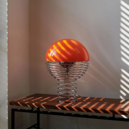Lampe de table Wire métal orange / Ø 40 x H 54 cm - Verner Panton, 1972 - Verpan