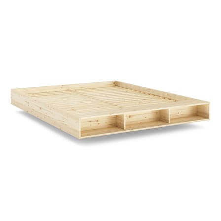 Lit double Merge / Pour matelas 180 x 200 cm - Banc / rangement intégré - KARUP DESIGN