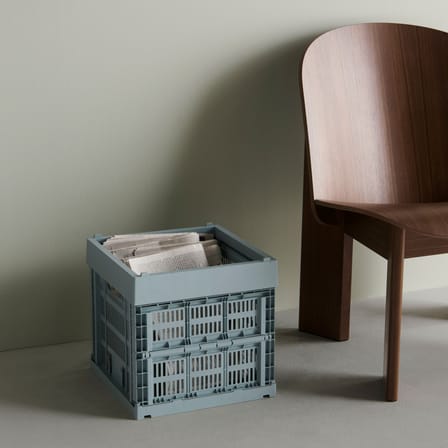 Panier Colour Crate Cube plastique blanc / 29,5 x 29,5 x H 29 cm - Recyclé - Hay