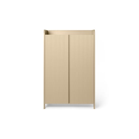 Rangement Sill bois beige / L 70 x H 110 cm - Rainuré - Ferm Living