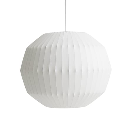 Sospensione Bubble Angled Sphere tessuto bianco / Grande - Ø 71 x H 56 cm - Hay
