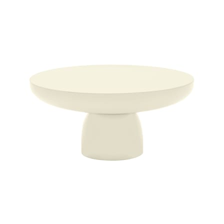 Table basse Olo Colours - Bois laqué bois blanc / Ø 70 x H 33 cm - Mogg