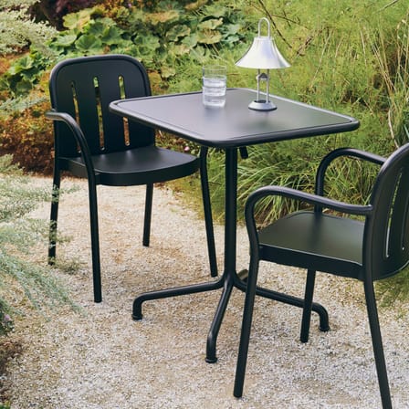 Table rectangulaire Deville métal gris / 60 x 70 cm - Hay