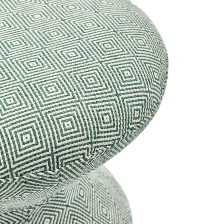 Tabouret rembourré Zig Zag Soft tissu vert - Pols Potten