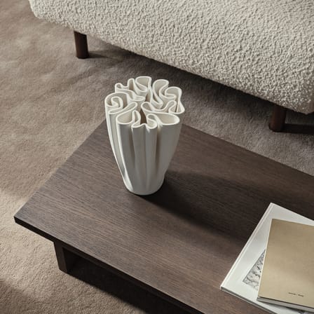 Dedali Large Vase ceramic white / Ø 17 x H 25 cm - Ferm Living