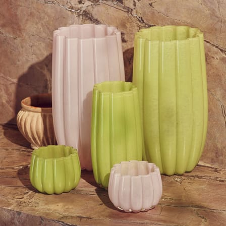 Vase Melon Large verre vert / Ø 20,5 x H 38 cm - POLSPOTTEN