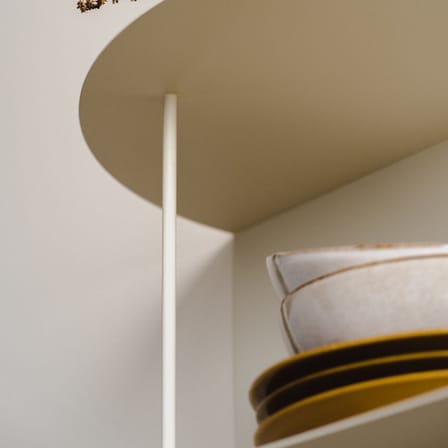 Lina longue Wall shelf metal beige / L 80 cm - NOO.MA