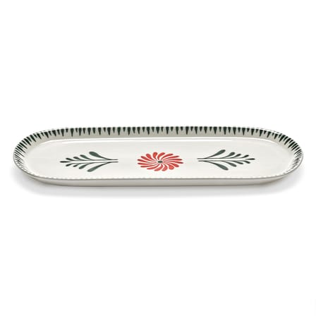 Piatto Bazaar ceramica verde / Set di 2 - 33 x 14 cm - Serax