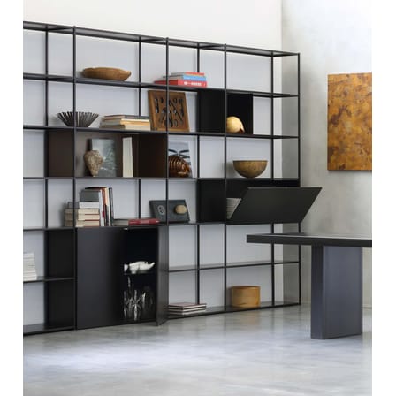 Caisson  métal noir Push-pull / Pour bibliothèque Easy Irony - L 100 cm - Zeus