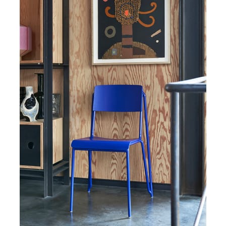 Chaise empilable Petit standard bois bleu - Hay