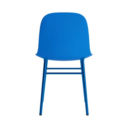 Chaise Form plastique bleu / Pieds métal - Normann Copenhagen