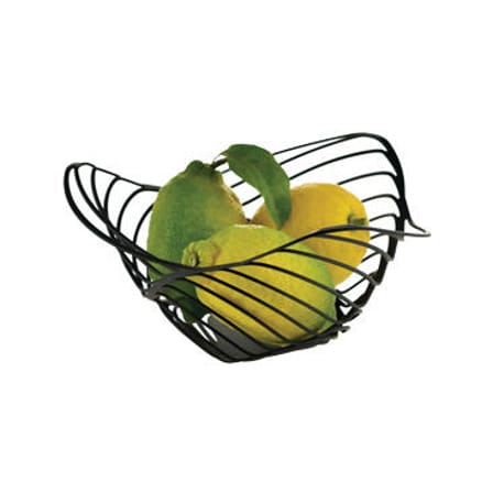 Corbeille Trinity métal noir / Ø 26 x H 12 cm - Adam Cornish, 2013 - Alessi