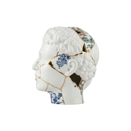Décoration Kintsugi Heads - HIM céramique blanc - Seletti