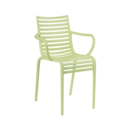 Fauteuil empilable PIP-e plastique vert / Philippe Starck, 2010 - Driade