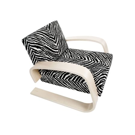 Fauteuil rembourré 400 Tank tissu noir / Alvar Aalto, 1936 - ARTEK