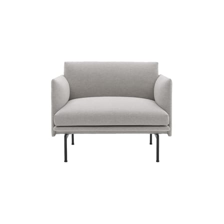 Fauteuil rembourré Outline tissu gris - Muuto