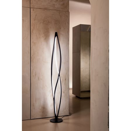 In The Wind Floor lamp metal black LED / H 183 cm - Nemo