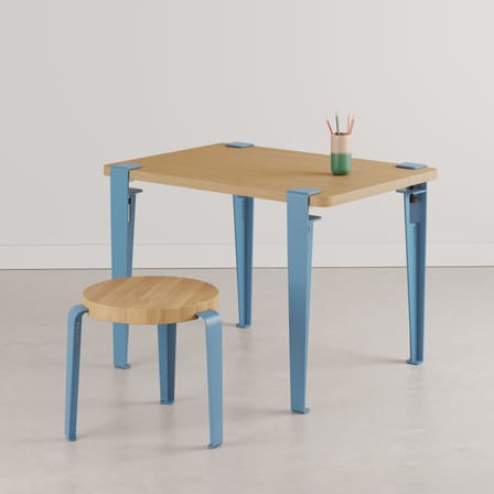 Kinderschreibtisch  holz blau / 70 x 50 cm - Eiche - TIPTOE