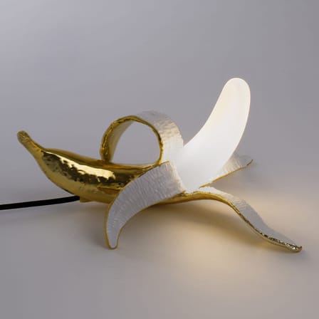 Lampe de table Banana Gold / Dewey plastique or - Seletti