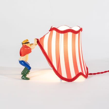 Lampe de table Circus Abatjour - Super Jimmy tissu rouge - Seletti