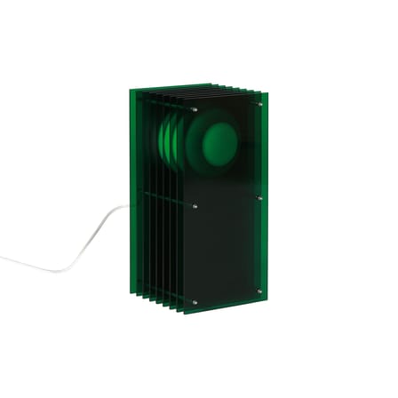 Lampe de table Lop Small Rectangle plastique vert / Lauréat Archiproducts Design Award - BANG