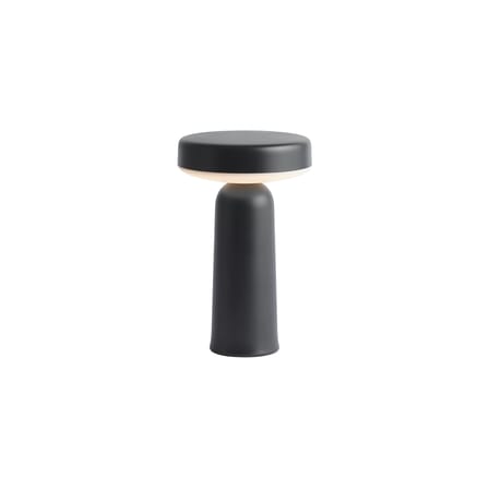 Lampe extérieur sans fil rechargeable Ease plastique noir / Ø 13 x H 21,5 cm - Muuto