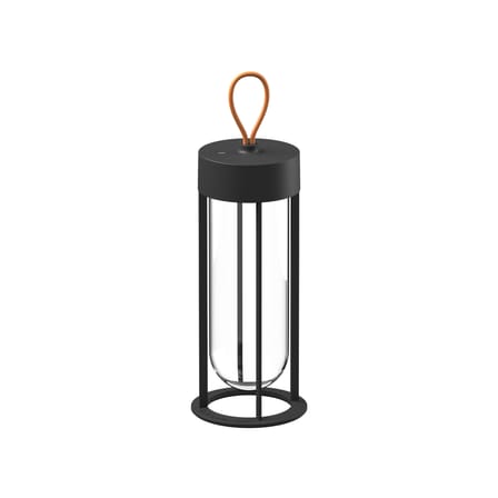 Lampe extérieur sans fil rechargeable In Vitro Unplugged LED métal verre noir / By Starck - Flos