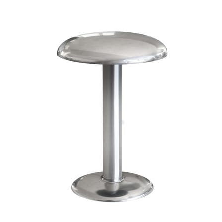 Lampe sans fil rechargeable Gustave LED gris argent métal / Ø 16 x H 23 cm - Flos