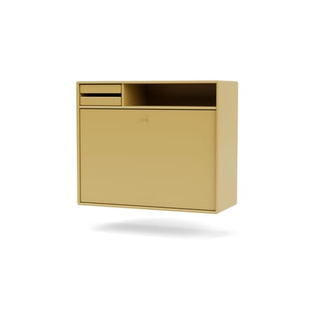 Secrétaire mural Studio bois jaune / L 69,6 x H 58,2 cm - MONTANA