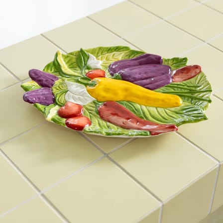 Servierplatte Legume Pepper keramik bunt / 27,5 x 21,5 cm - & klevering
