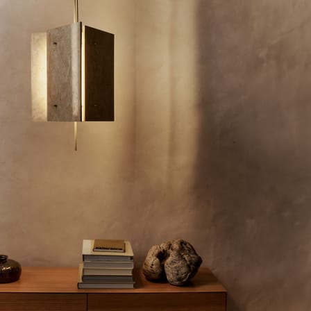 Suspension Oeste beige / Ø 43 x H 46 cm - Travertin - Ferm Living