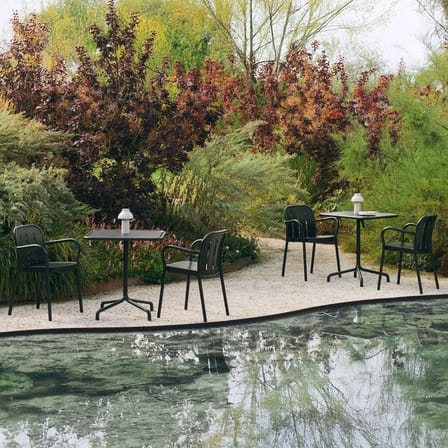 Table rectangulaire Deville métal gris / 60 x 70 cm - Hay