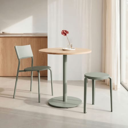 Tabouret empilable Lou Chroma bois vert / Bois éco-certifié - TIPTOE
