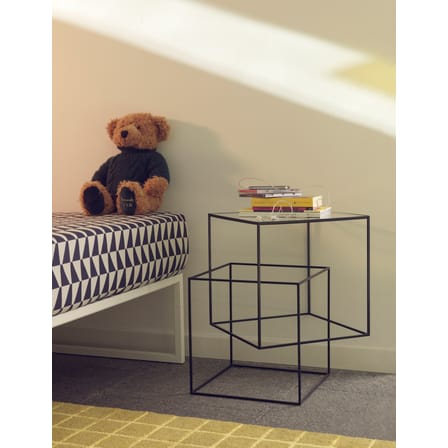 Tavolino d'appoggio Thin black table vetro nero trasparente / Nendo, 2011 - 46 x 47 x H 51 cm - Vetro - Cappellini