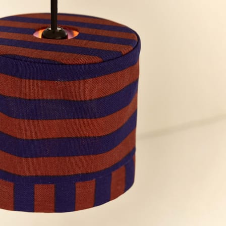 Abat-jour Linda tissu bleu / Ø 20 x H 21 cm - NOBODINOZ