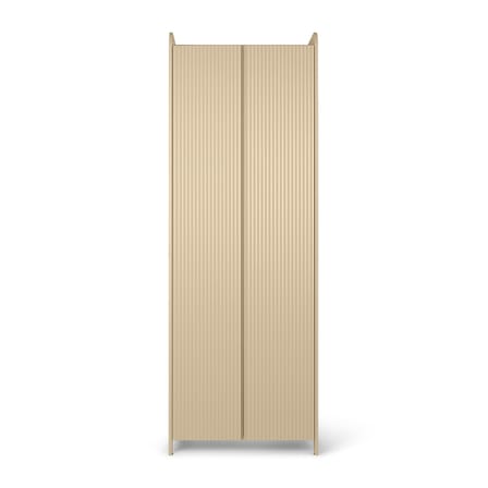 Armoire Sill bois beige / L 70 x H 200 cm - MDF rainuré - Ferm Living